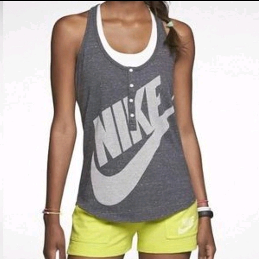 Nike Women's Charcole Vintage Grey Tank Top